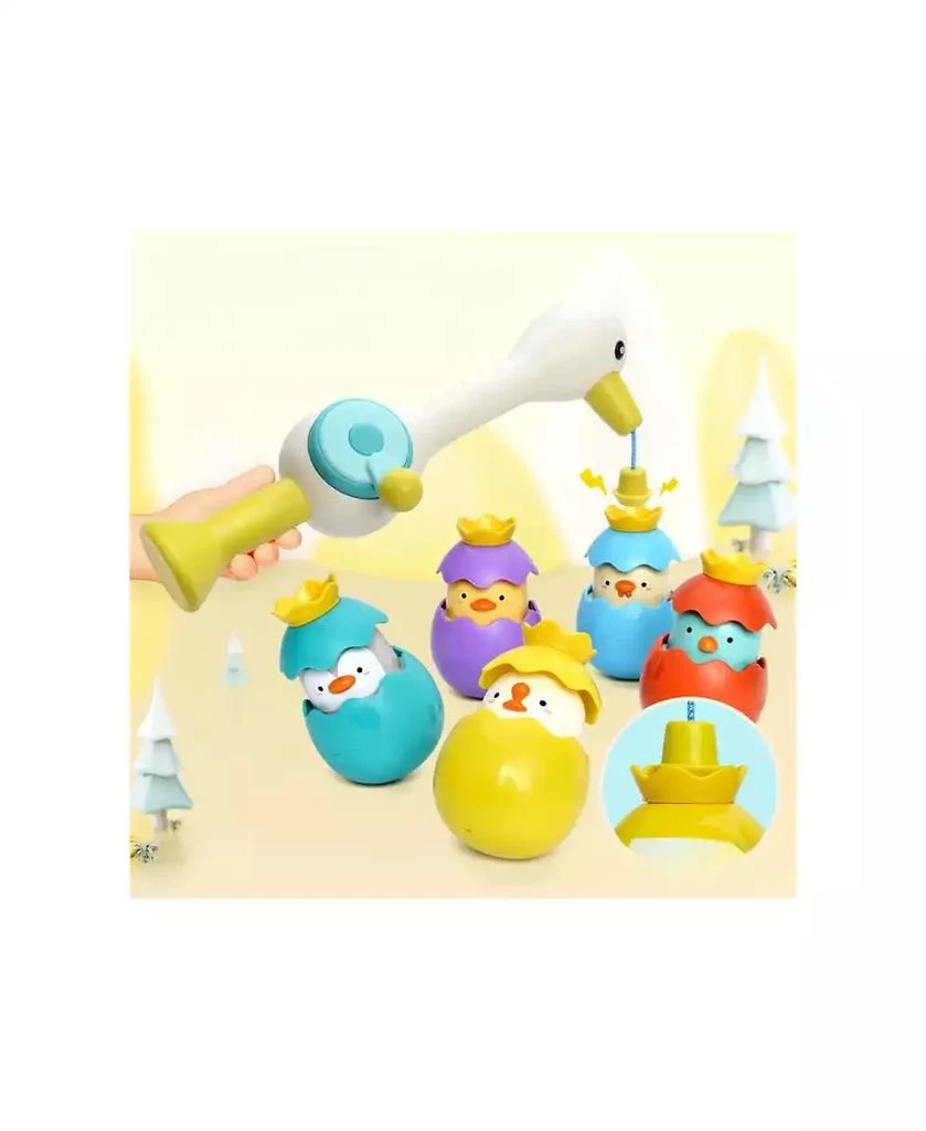 Sperric Toddler Egret Magnetic Fishing Game Bath Toy with Fishing Rod & Surprise Animal Eggs, Floating Water Toy Kids, Fun Hand-Eye Coordination Game for Bathtub & Pool Play 4