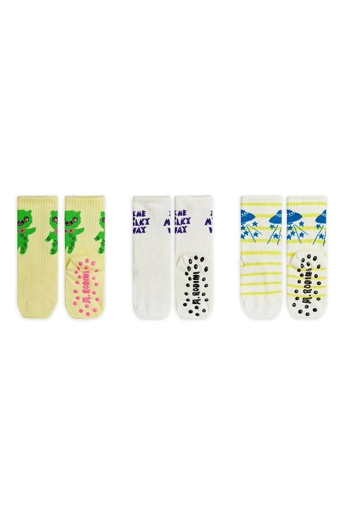 Mini Rodini Mini Rodini The Milky Way 3-Pack Anti-Slip Socks