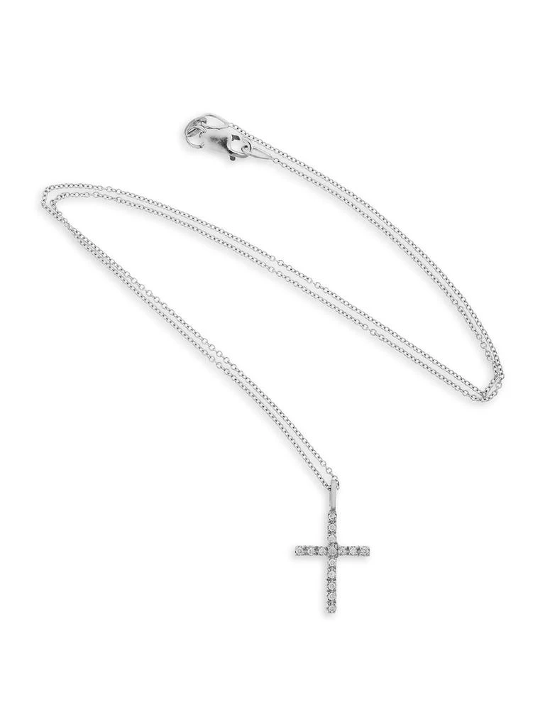 Ileana Makri 18K White Gold & Diamond Cross Pendant Necklace 3