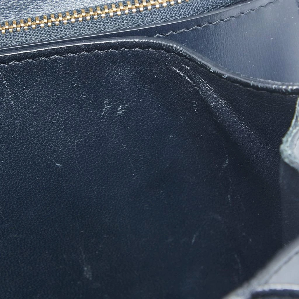 Celine Celine Navy Blue Leather Medium Classic Box Shoulder Bag 9