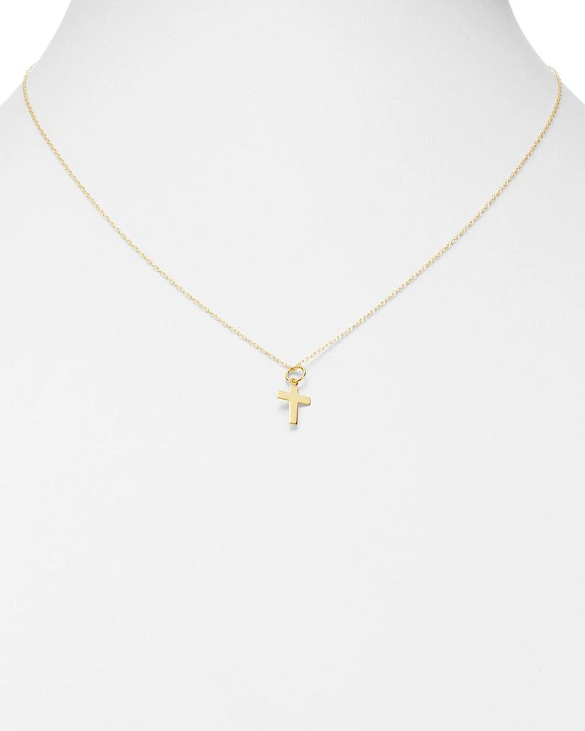 Moon & Meadow 14K Yellow Gold Cross Pendant Necklace, 16"-18" 2