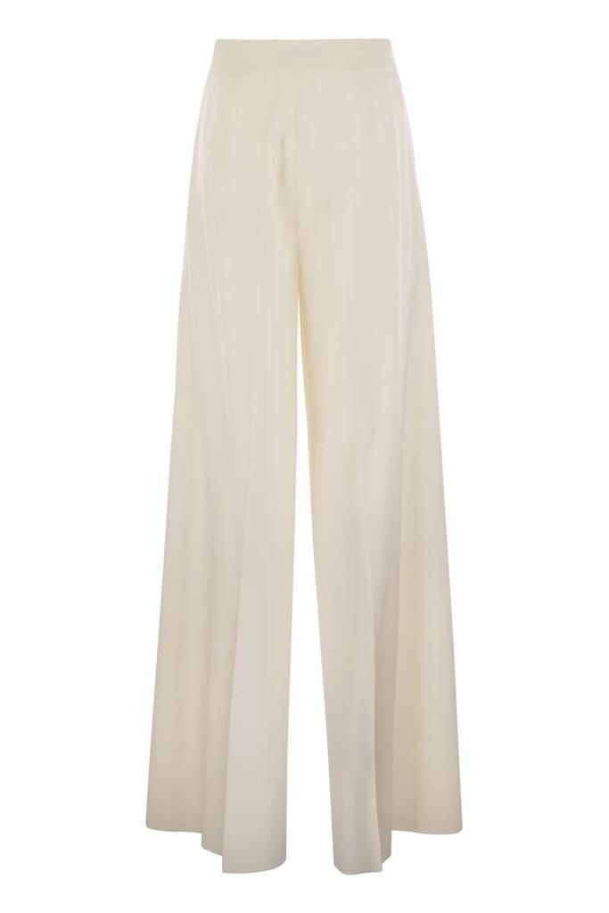 MAX MARA Cream Wool Ninfa Wide-Leg Pant MAX MARA Cream Wool Ninfa Wide-Leg Pant