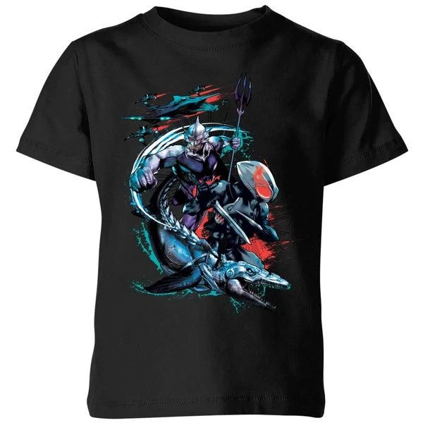 Original Hero Aquaman Black Manta & Ocean Master Kids' T-Shirt - Black 1