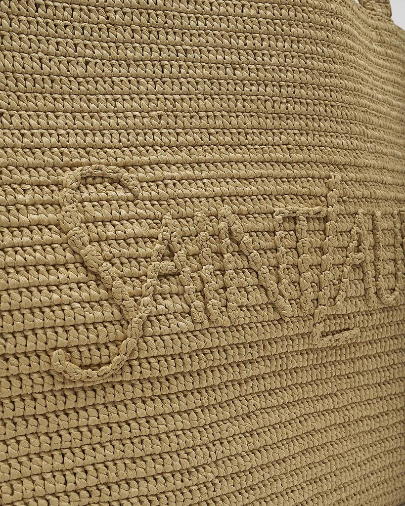 Yves Saint Laurent East-West Logo Raffia Tote Bag 5