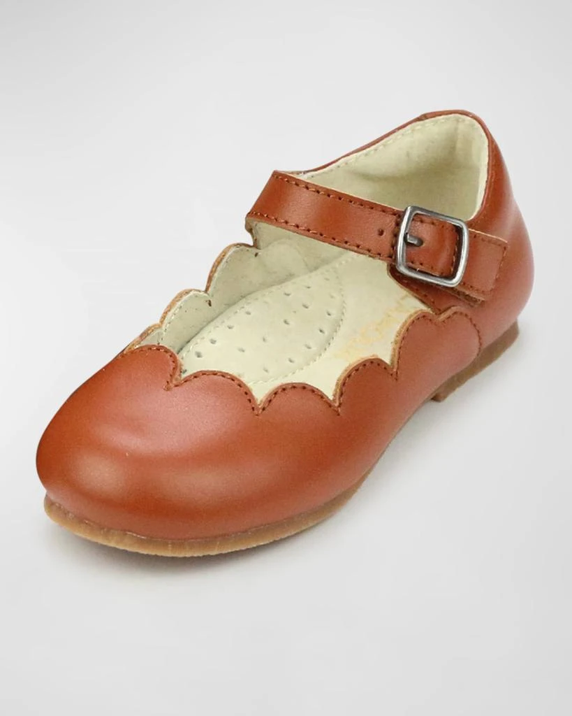 L'Amour Shoes Girl's Sonia Scalloped Flats, Baby/Toddlers 2