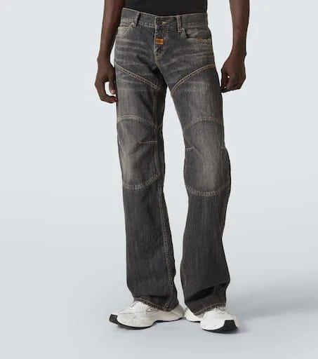 Balenciaga Distressed low-rise wide-leg jeans 3