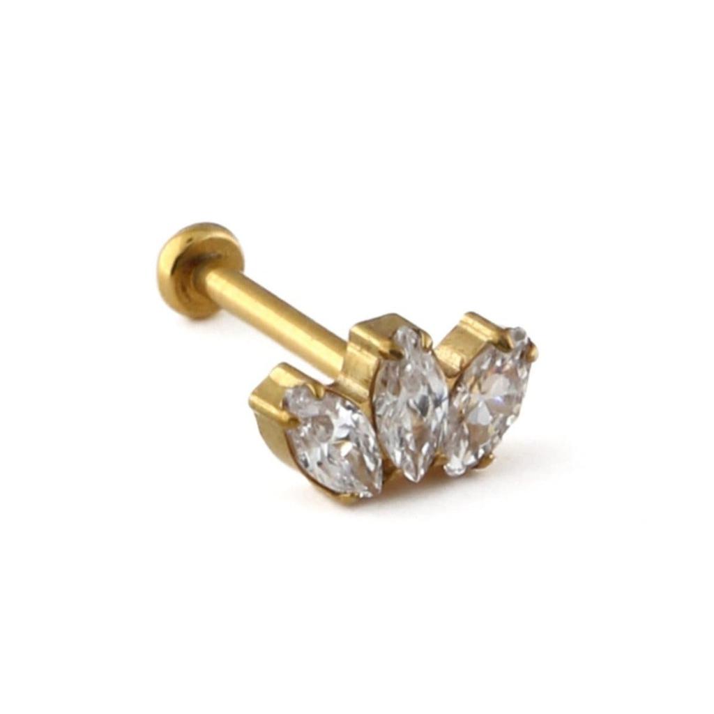 Orelia London Crystal Marquise Fan Labret