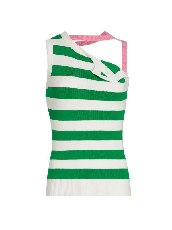 Monse Knit Striped Cut-Out Top 5