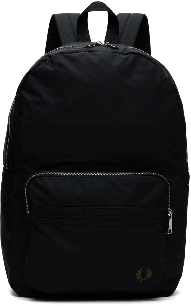 Fred Perry Black Nylon Twin Tipped Backpack 1