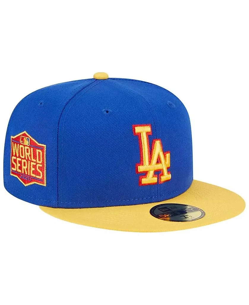 New Era Men's Royal, Yellow Los Angeles Dodgers Empire 59FIFTY Fitted Hat 1