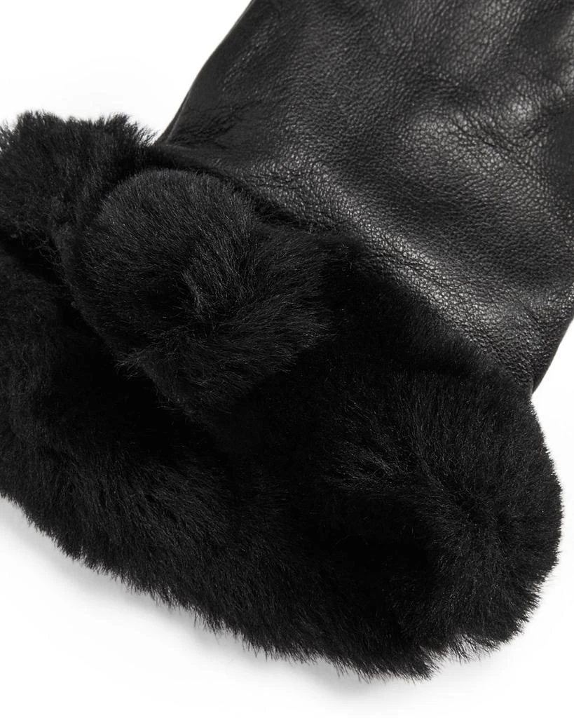 UGG Shearling Trim Leather Gloves 3