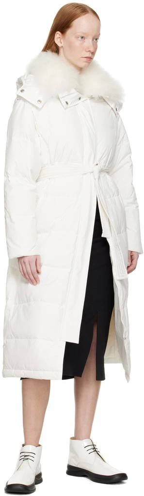 Yves Salomon White Quilted Down Jacket 5