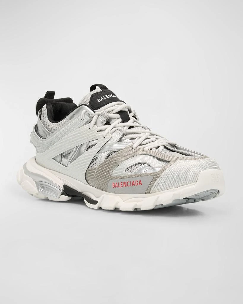 Balenciaga Men's Track Metallic Mesh Sneakers 3