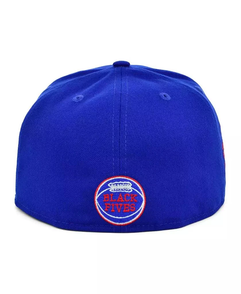 Physical Culture Men's Royal Los Angeles Red Devils Black Fives Fitted Hat 4