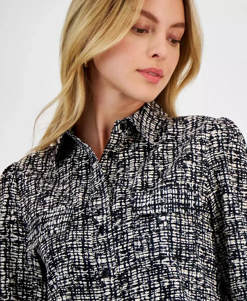 Bar III Women's Abstract-Print Shirt, Exclusively at Macy's 3
