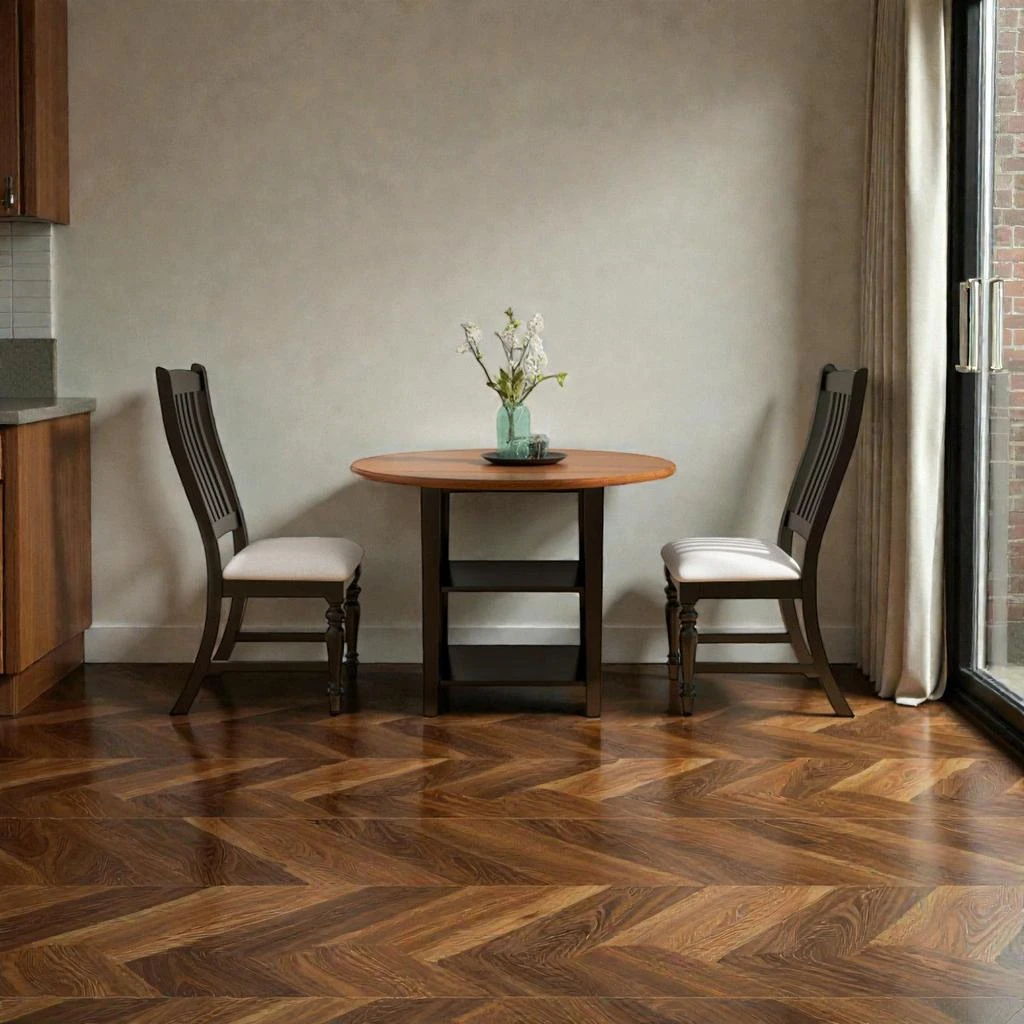 Hivvago Solid Wood–Legged Side Chairs for Dining and Kitchen - Set of 2