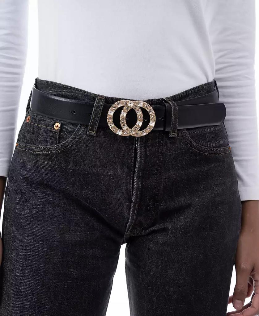 INC International Double-Circle Rhinestone Belt, Created for Macy's