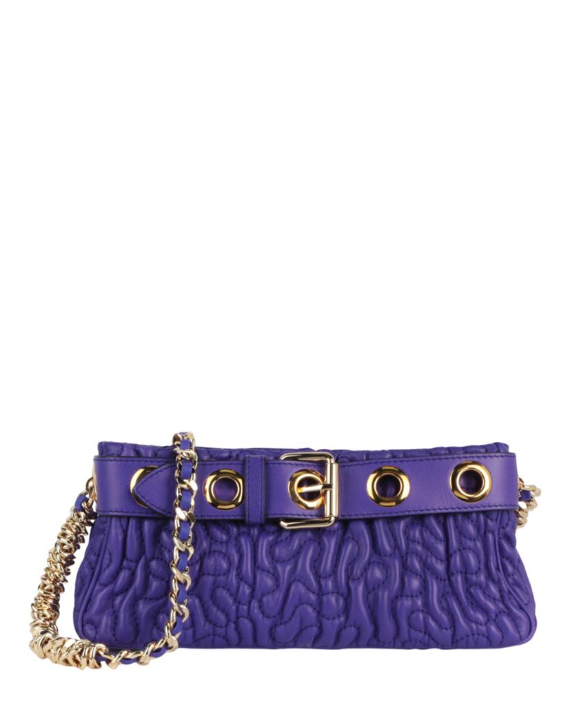 Moschino チェーンディテールのショルダーバッグ MOSCHINO(モスキーノ) ショルダーバッグ ブラック｜【公式