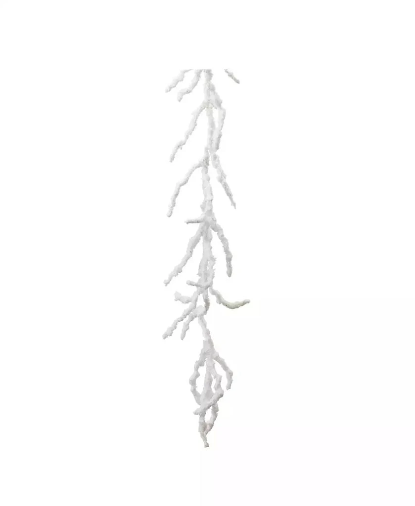 Slickblue Set of 2 Flocked Twig Garlands for Elegant Winter Decor 2