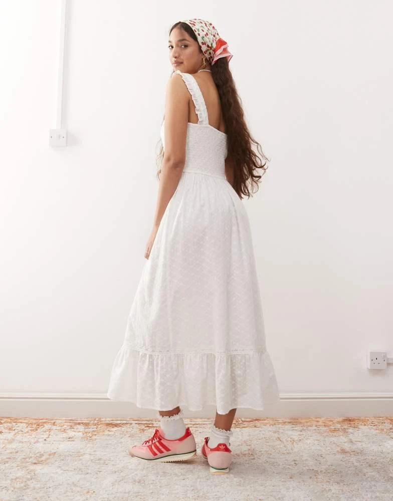 Miss Selfridge Miss Selfridge broderie milkmaid maxi dress in white -  Dresses & Skirts - Compare Prices from 5+ Stores - Free Shipping -  BeyondStyle