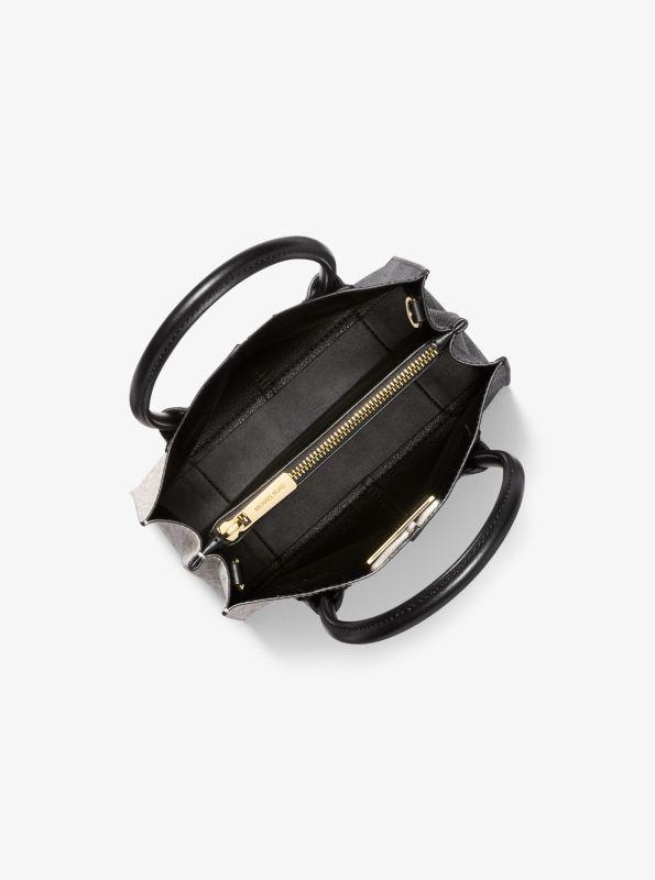 Michael Kors Mercer Medium Two-Tone Logo Crossbody Bag