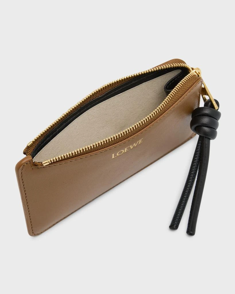 Loewe Knot Zip Card Case in Shiny Napa Leather 4