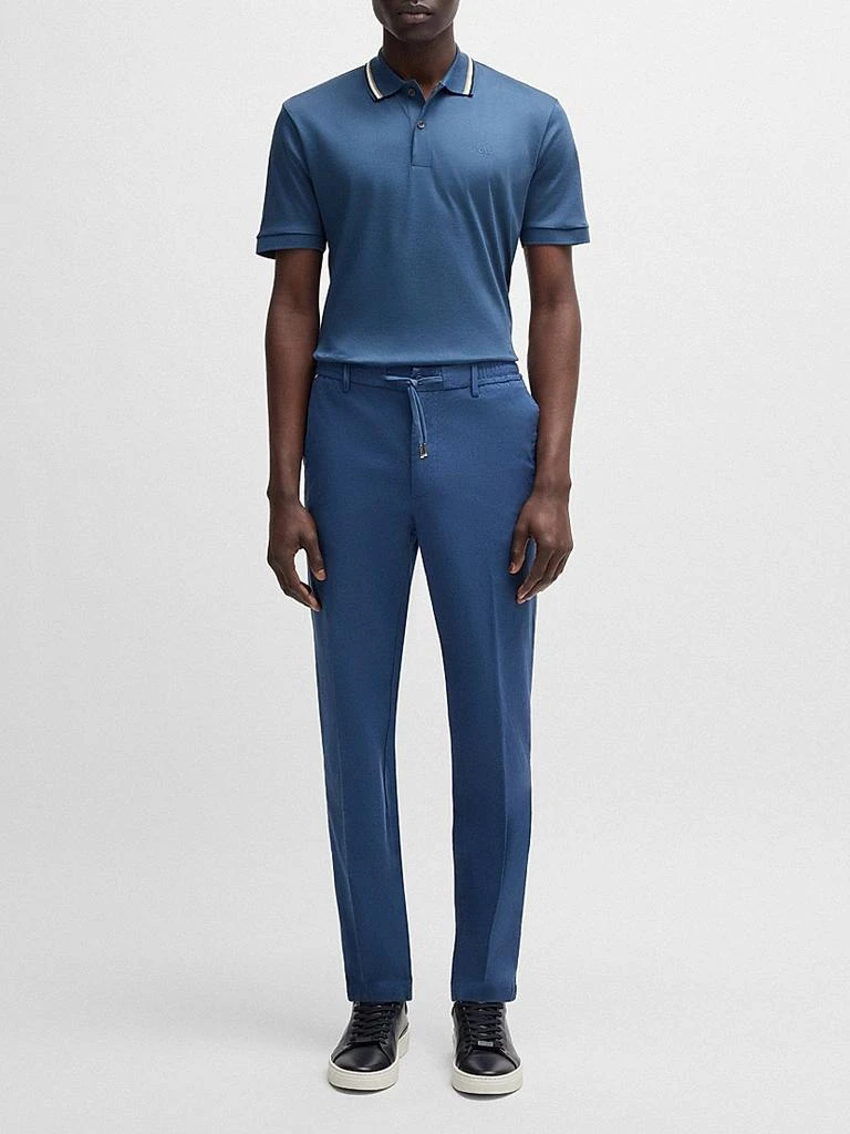 Hugo Boss Slim-Fit Polo Shirt in Cotton with Striped Collar 7