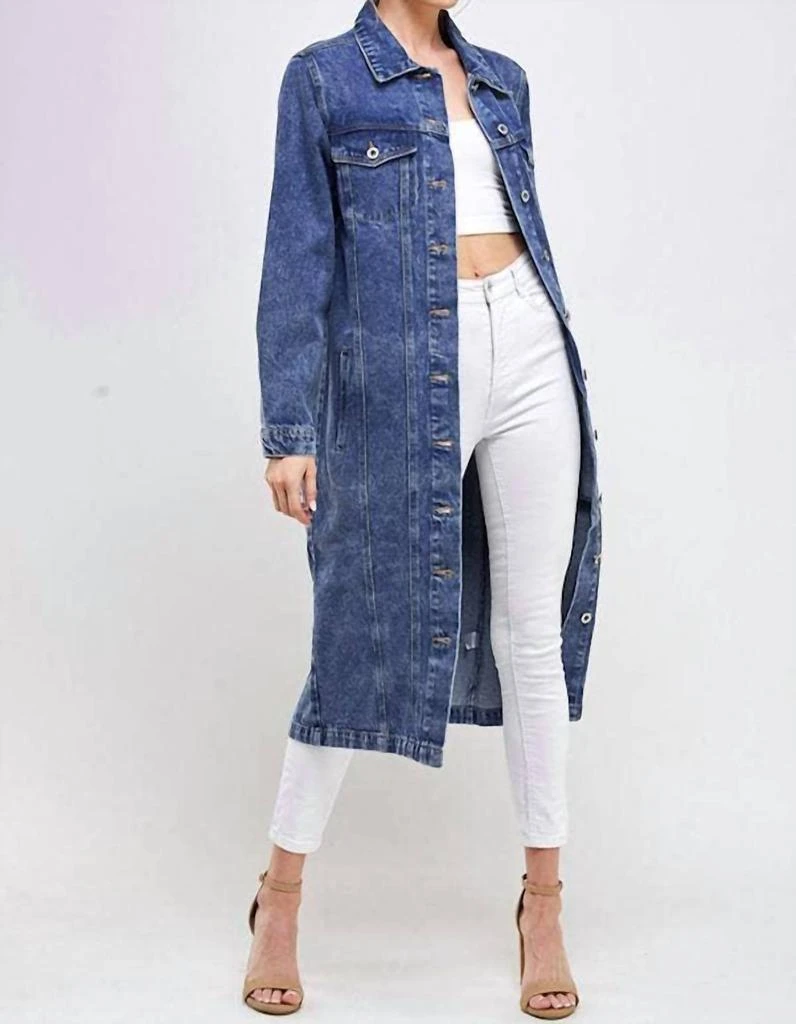 Blue Age Blue Age - Long Trench Coat Jean Jacket 2