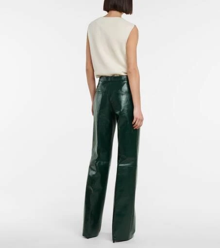 Jil Sander High-rise leather wide-leg pants 3