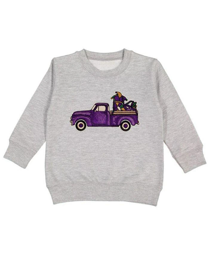 Sweet Wink Mardi Gras Truck Patch Sweatshirt - Little Kid
