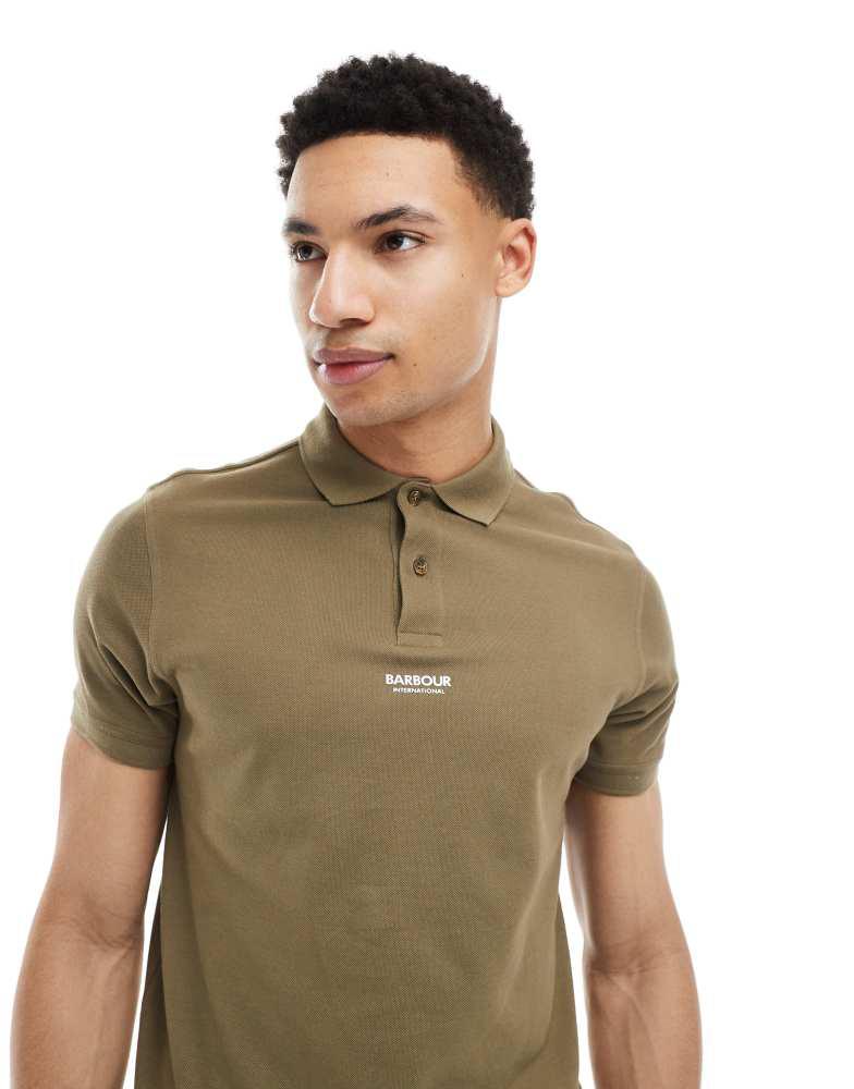 Barbour Barbour International Formula polo in khaki exclusive to asos