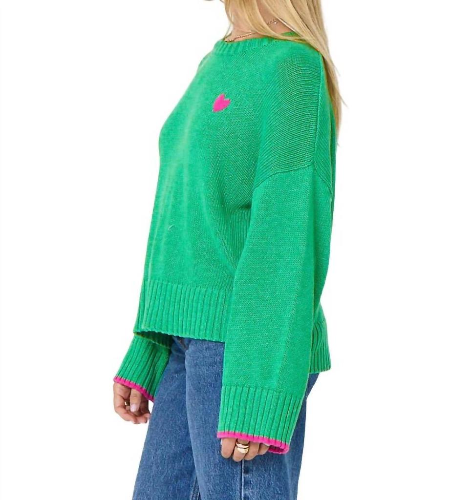 KERRI ROSENTHAL Summer Sweater In Green