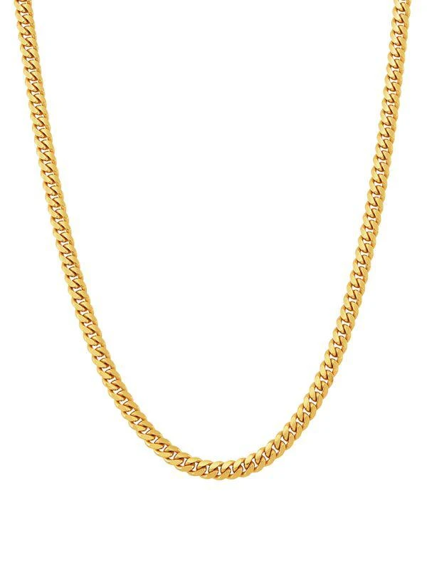 Saks Fifth Avenue Basic 18K Goldplated Sterling Silver Curb Chain Necklace/24" 1