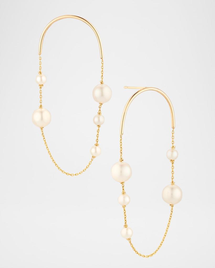 POPPY FINCH Large Arch Earrings with Pearls
