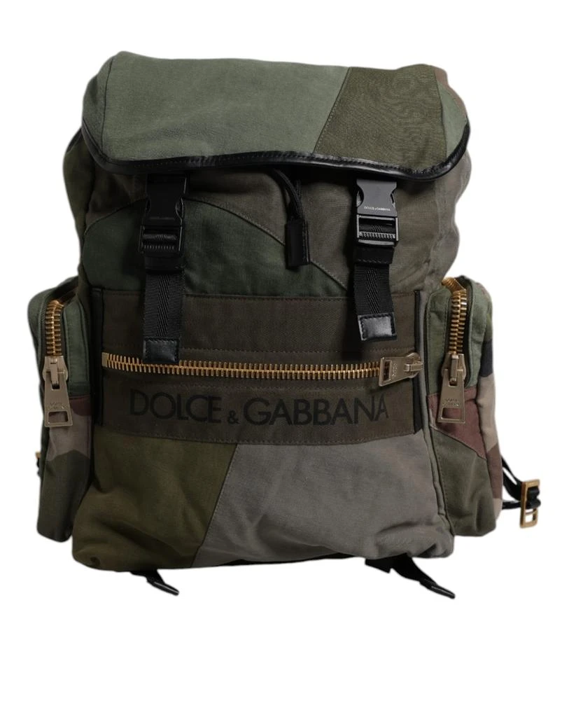 Dolce 
Gabbana Military Patchwork Travel Backpack Men
s Bag