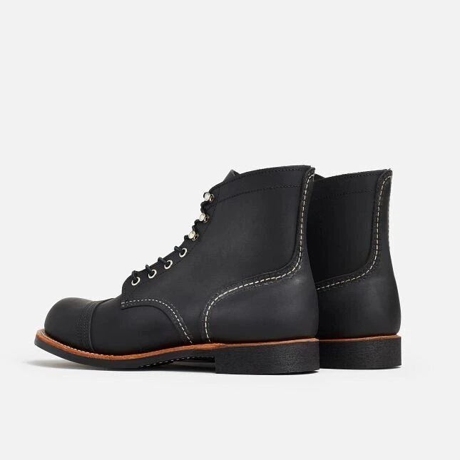 Red Wing Red Wing Iron Ranger 8084 Men
s Black Leather Toe Cap Comfort 6-Inch Ankle Boots 3