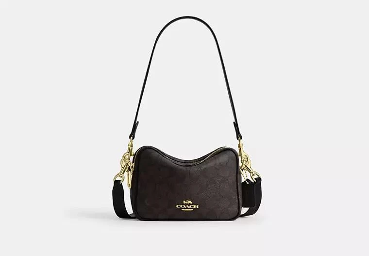 Coach Mini Carey Crossbody Bag In Signature Canvas