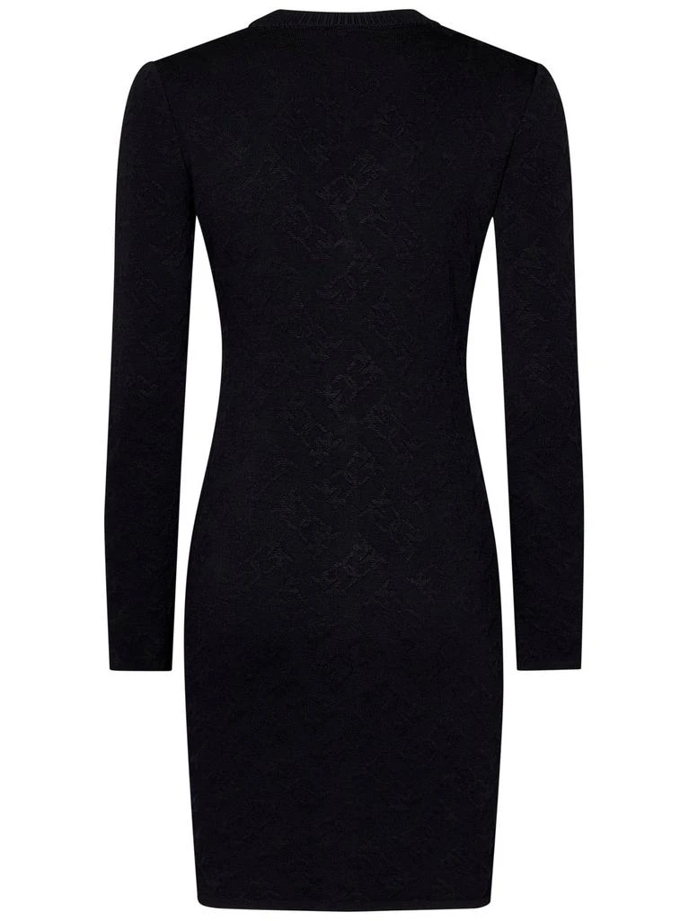PINKO Pinko Long Sleeved Jacquard Knitted Dress 2