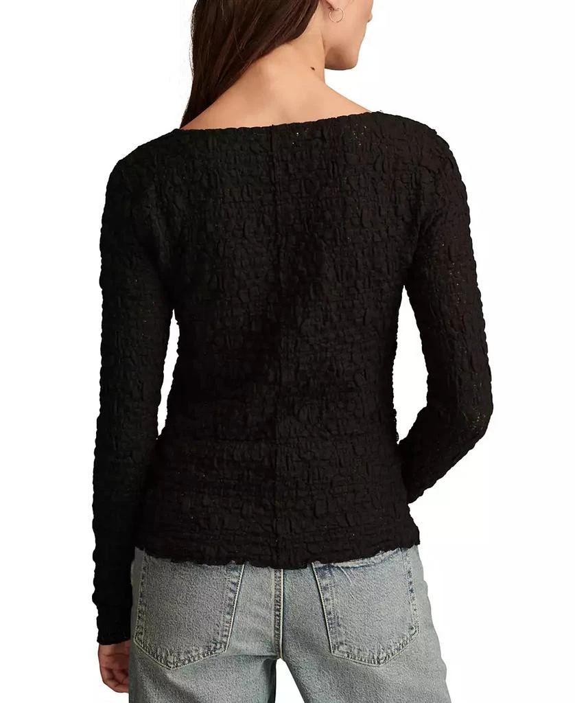 Lucky Brand Women's Textured-Lace Square-Neck Top 2