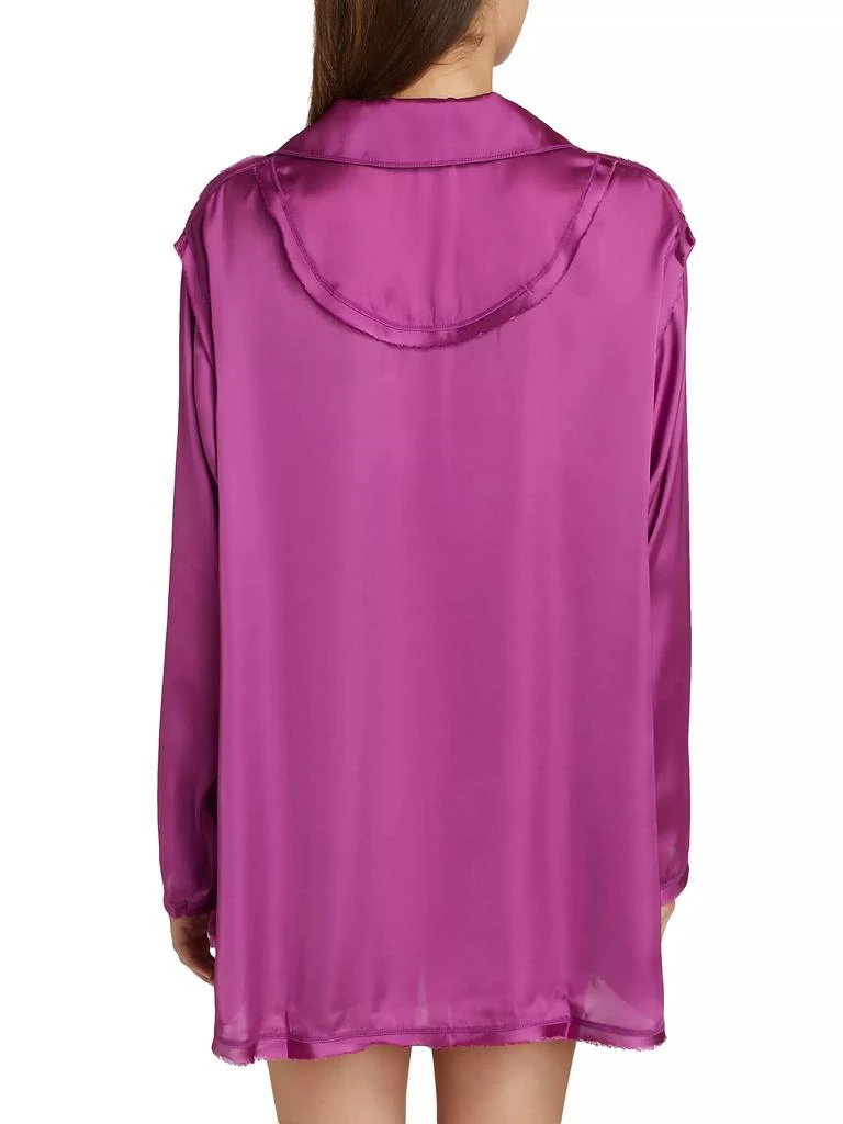 Free People Like Honey Satin Pajama Shirt 5