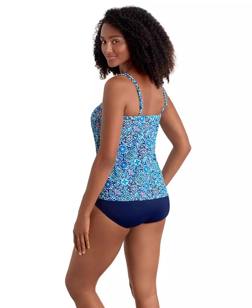ShapeSolver Sport by Mimi Flamingo Women's Handkerchief Hem Pull-On Tankini Top