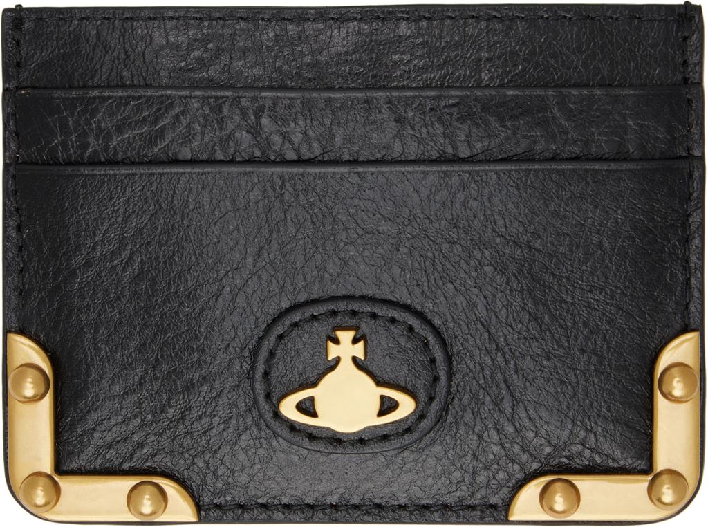 Vivienne Westwood Black Saffiano Slim Card Holder - Bags