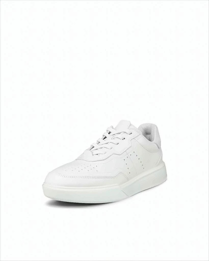 ECCO Minimalist White Sneakers with Perforated Detailing 2