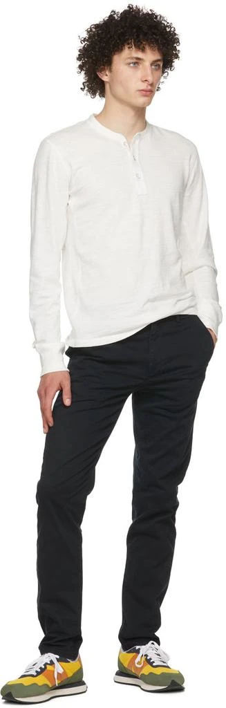 Rag & Bone White Cotton Henley 4
