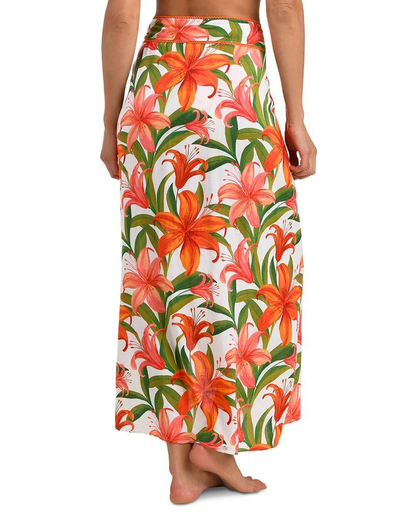 La Blanca Jungle Blossoms Tie Wrap Skirt Swim Cover-Up 4