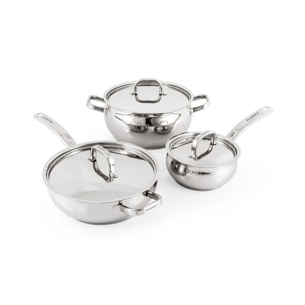 BergHOFF Belly 18/10 Stainless Steel 6 Piece Starter Cookware Set 2