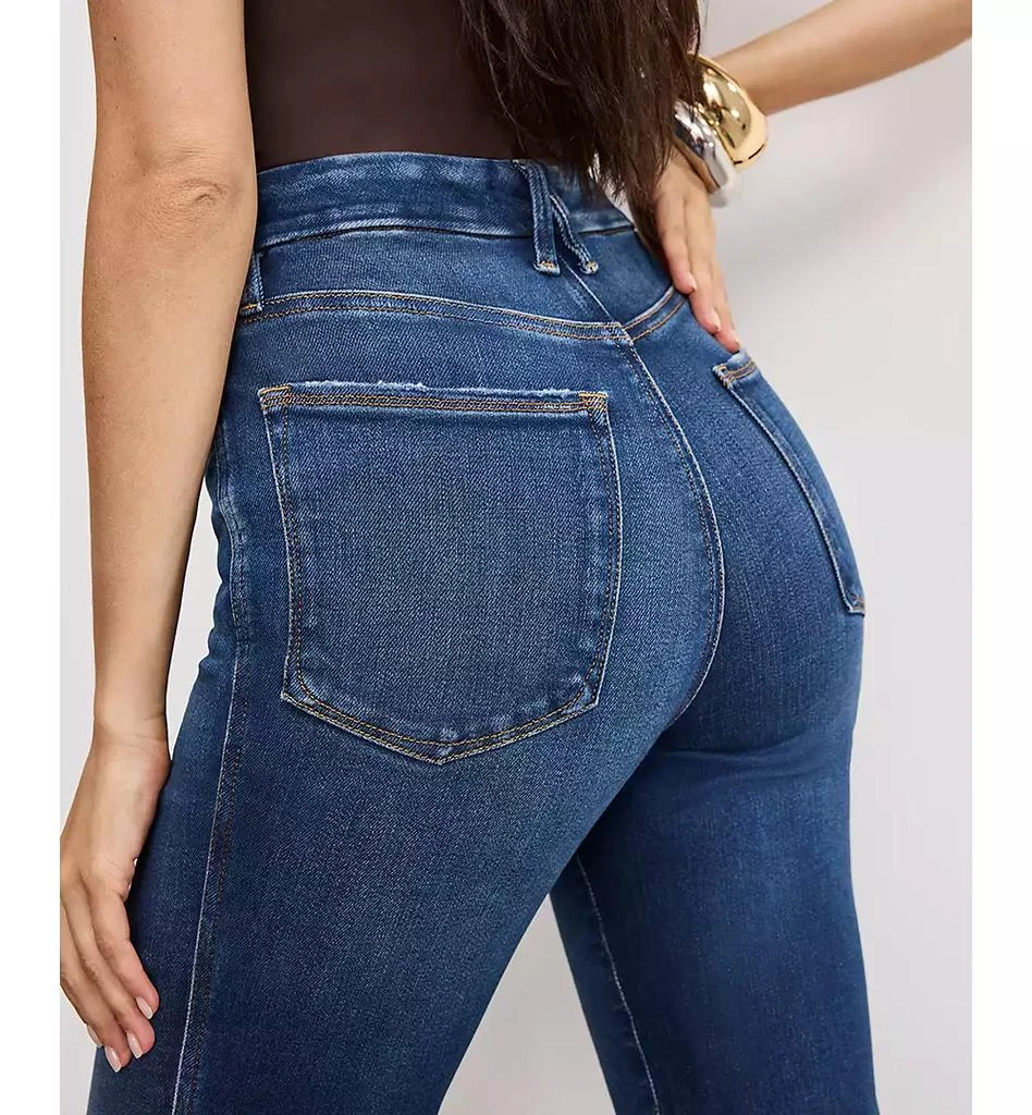 Good American Women's Soft Tech Good Curve Straight Jeans, Regular & Plus Size 6