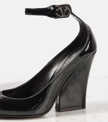 Valentino VLogo Lockette 105 patent leather wedges 5