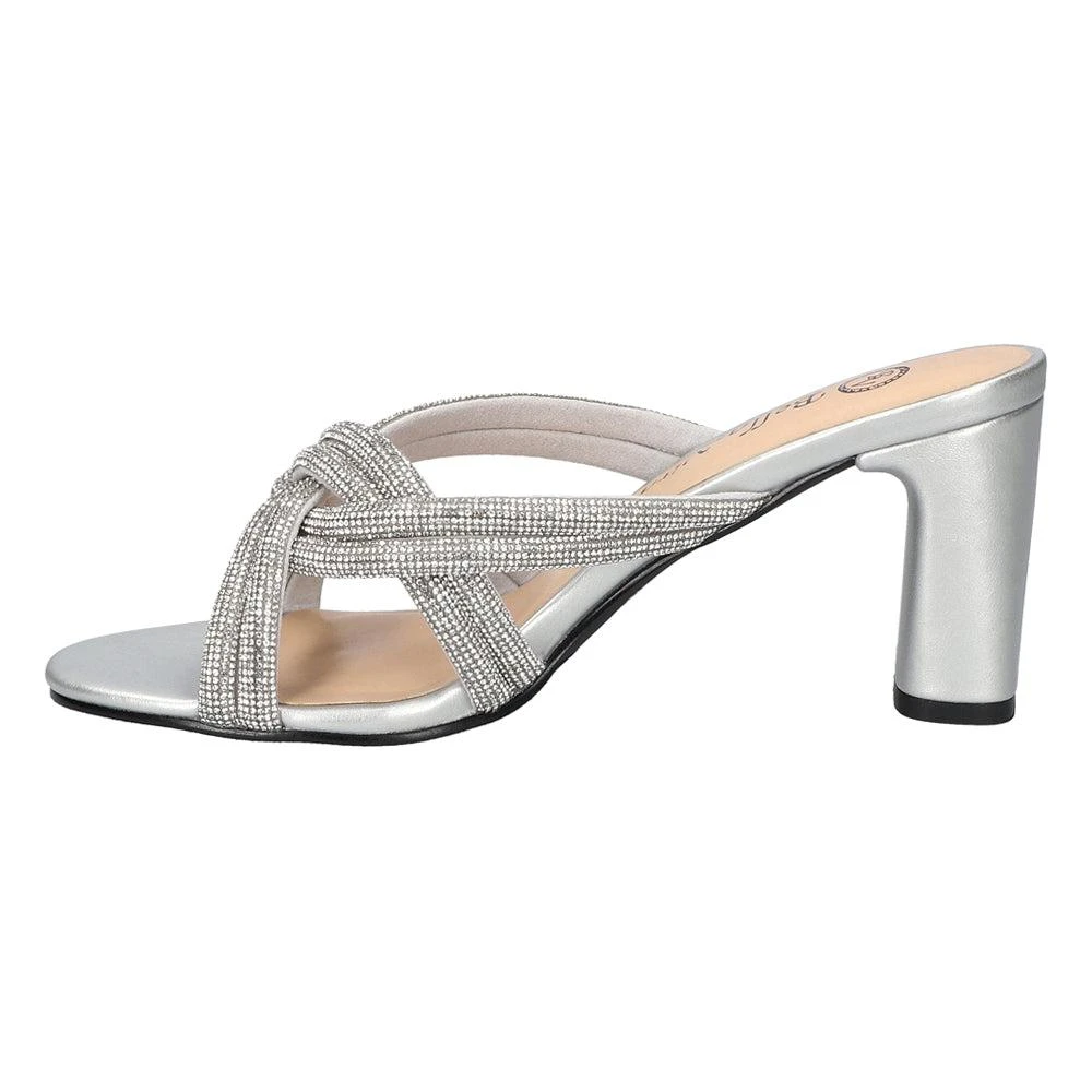 Bella Vita Carmen Rhinestone Metallic Block Heel Sandals 3