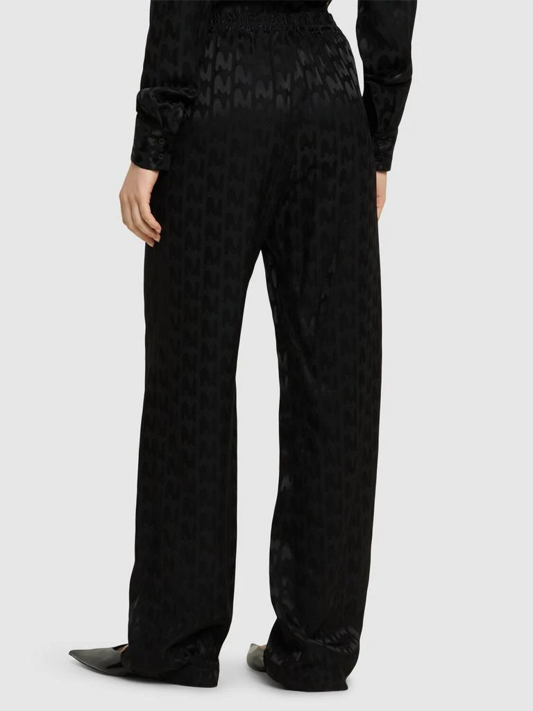 MSGM Monogram Fluid Viscose Straight Pants 2